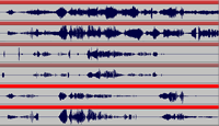 Figure 4. Excerpt of <em>brief candle</em> in which overlapping two-channel sounds produce the impression of movements.